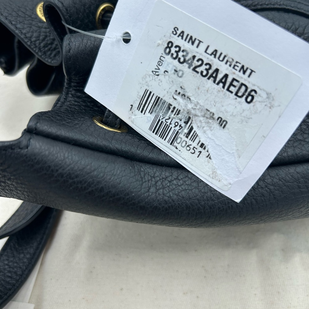 Saint Laurent Black Shoulder Bag with Gold Accents - Picture 6 of 16